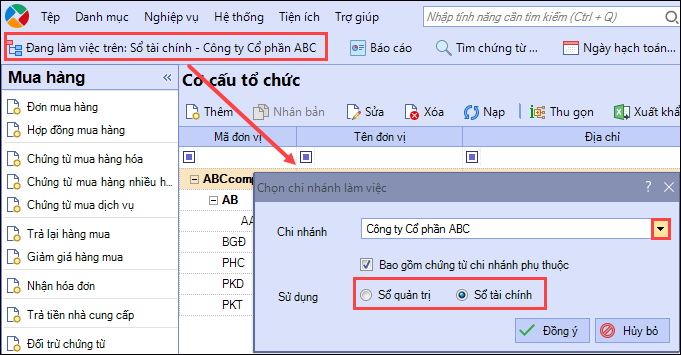 Hướng dẫn cách tạo chi nhánh trên phần mềm MISA